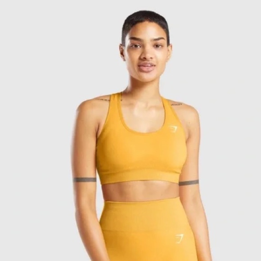 Gymshark Vital Seamless Yellow Sports Bra